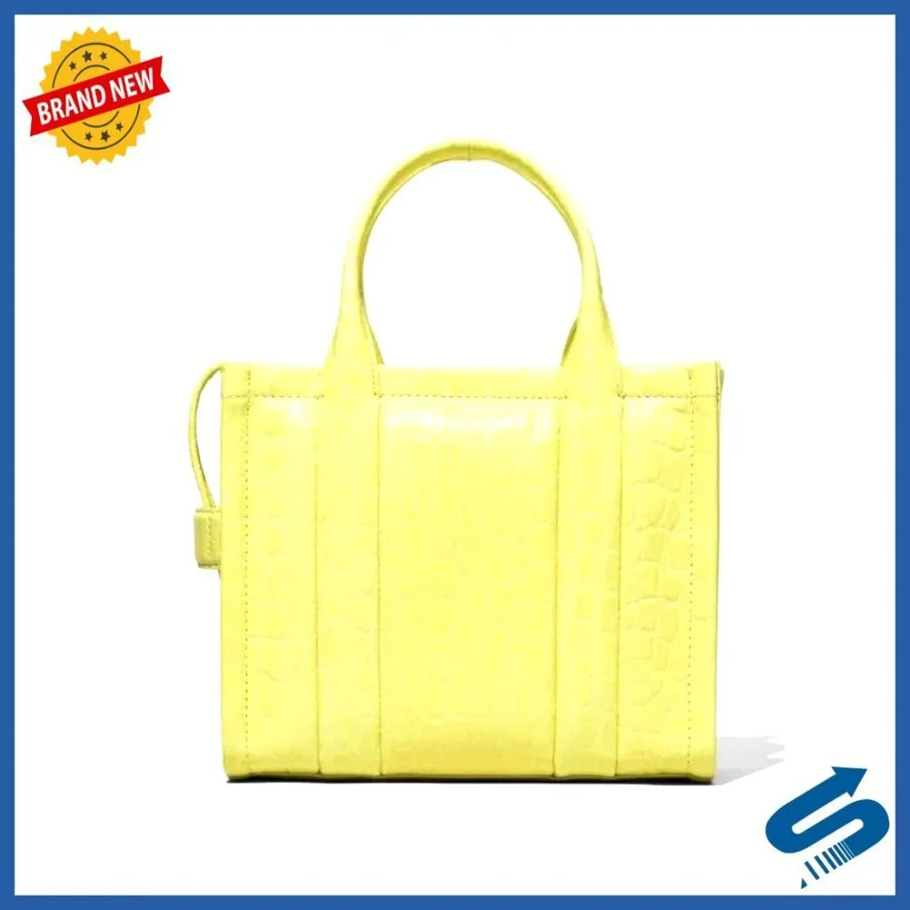 Shiny Crinkle Crossbody Tote Bag with Leather Strap and Zipper Closure
